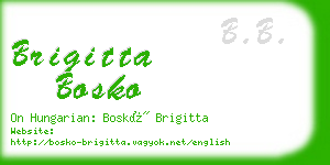 brigitta bosko business card